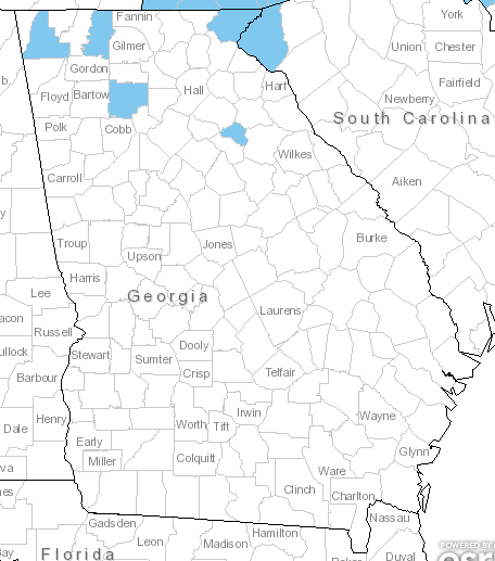The Georgia range of Arctium minus